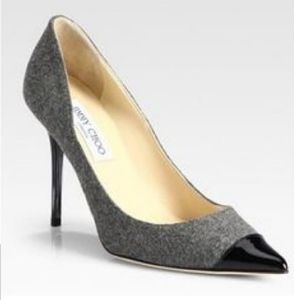 Jimmy Choo 122Archer Flannel/Patent Pump S…